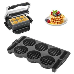 Hivio Waffeleinsatz für Tefal OptiGrill XL, Silikon Waffelzubehör für Optigrill Modelle