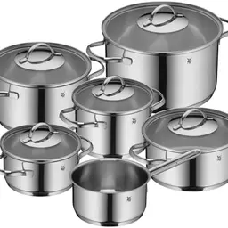 WMF Aparto 6-teiliges Topfset Induktion mit Glasdeckel aus Cromargan Edelstahl