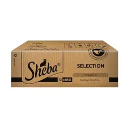 Sheba Selection in Sauce Katzenfutter Geflügelauswahl, 72 x 85 g