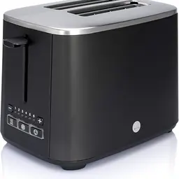 Wilfa CLASSIC Toaster - Edelstahl, verstellbare Hitzeeinstellungen, schwarz