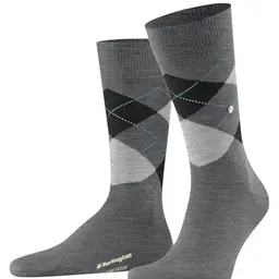 Burlington Herren Socken Edinburgh M SO, Grau (Asphalt Melange) - Umweltfreundlich, Größe 46-50