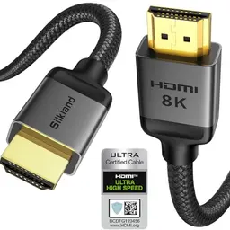 Silkland 8K HDMI Kabel 2m – HDMI 2.1, 4K@120Hz, eARC, HDR10+ für PS5, Soundbar, TV & mehr