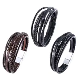 GUTERTOP 3er Set Herren Lederarmband - Tolles Geschenk für Männer