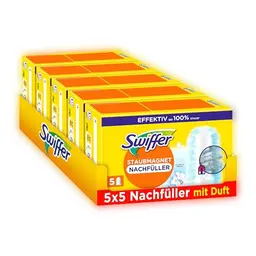 Swiffer Staubmagnet Nachfüllpackung, 25 Tücher mit Febreze-Duft – Fängt 3-mal mehr Staub und Haare ein