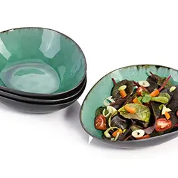 SÄNGER Salatschalen Set Palm Beach - Set für 4 Personen, 760 ml, einzigartiges Design