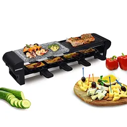 Syntrox Germany Raclette mit Grill und heißem Stein für 4 Personen