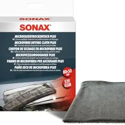 SONAX Microfaser-Trockentuch Plus, großformatig für streifenfreies Trocknen von Fahrzeugen