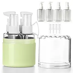 Piashow 4-in-1 Reisespender 50ml, wasserdicht & auslaufsicher mit Etiketten