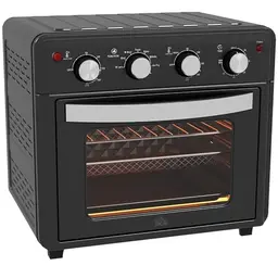 HOMCOM 30L Minibackofen mit 7 Modi, Heißluftfritteuse, 1600W, inkl. Backblech und Grillrost