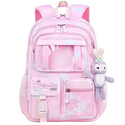 Schulranzen für Mädchen, Leichter, wasserdichter Rucksack für Schule und Reisen (5-12 Jahre)