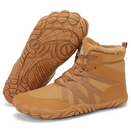 Mishansha Barfußschuhe Winter Damen Herren Rutschfest Unisex Outdoor Karamellbraun 41 EU