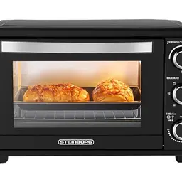 Steinborg Mini Backofen 25L mit Umluft – Elektrischer Pizzaofen 3in1, 100-230°C, 60 Min Timer