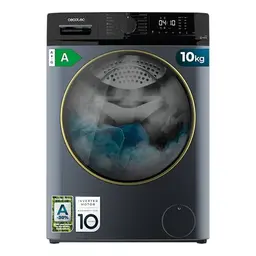 Cecotec Waschmaschine 10kg Frontlader Bolero DressCode, Ice Blue, 1400 U/min, 15 Programme, Steam Max, Antibakterielle Dichtung, Drum Clean