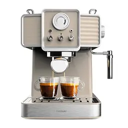 Cecotec Espressomaschine Power Espresso 20 Tradizionale Light Beige, 1350 W, 20 Bar, Vintage-Design, 1,5 Liter