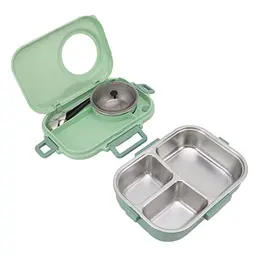 Vikye Thermo-Lunchbox 1100 ml für Kinder und Erwachsene - Tragbare Box in Grün