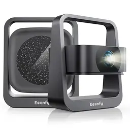 Eeenfy Smart Beamer Portable Heimkino, 1080P Unterstützung, WiFi6, Bluetooth 5.2, für Handy und Laptop, Schwarz