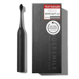 Wondersmile Schallzahnbürste PRO - 100 Tage risikofrei testen - Elektrische Zahnbürste mit 4 Putzprogrammen (Ultimate Black)