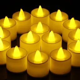 LWMTT LED Kerzen, 24 Flammenlose Teelichter für Weihnachten, Herbst und Winter, Zufällige Stile