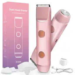 Banral Damenrasierer Elektrisch, 2-in-1 Bikinitrimmer & Gesichtsrasierer