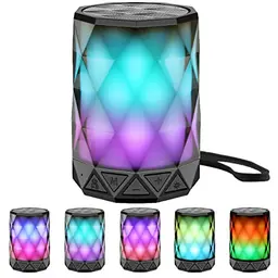 LFS Bluetooth Lautsprecher mit Licht, tragbar und wasserdicht, Freisprechfunktion, kabelloser Lautsprecher