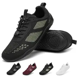 Geweo Barfußschuhe Herren und Damen – Atmungsaktive Sportschuhe für Fitnessstudio und Crossfit – Unisex Schwarz Grün, Größe 38EU