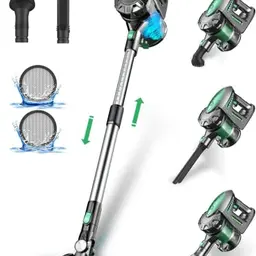 Vactidy Kabelloser Akku Staubsauger Blitz V8, 22KPa Saugkraft, 35min Laufzeit, Grün