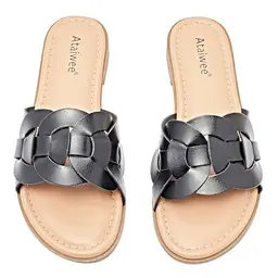 Ataiwee Damen Slide Sandalen - Cross Strap Sommerschuhe für den Sommer