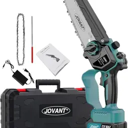 JOVANT 6-Zoll Akku Kettensäge für Baumschnitt und Holzschnitt (inkl. 1 Batterie)