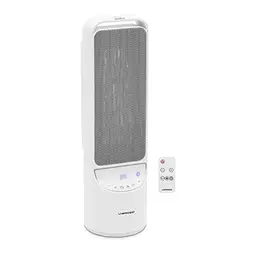 Uniprodo UNI_HEATER_11 Elektro-Heizlüfter 1200/2000 W schwenkbar weiß