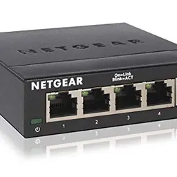 NETGEAR GS305 5-Port Gigabit LAN Switch - Robustes Metallgehäuse, lüfterlos, Schwarz