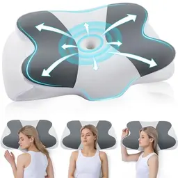 DONAMA Nackenkissen aus Memory Foam für Seiten-, Rücken- und Bauchschläfer