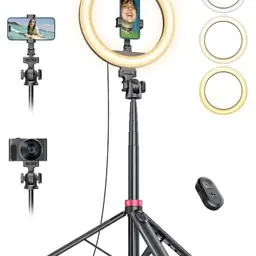 10,2 Zoll dimmbares Ringlicht mit 75 Zoll Aluminium-Stativ für Make-up, TikTok, Live-Stream und Videoaufnahmen
