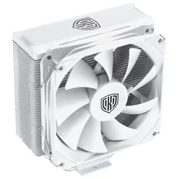 Kolink Umbra EX180 White Edition CPU-Kühler - Premium-Weißes Aluminium-Design mit 120mm PWM-Lüfter