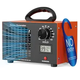 Ozongenerator 2-in-1 Ozon Luftreiniger mit Timer, Temperatur- und Feuchtigkeitsanzeige, ideal gegen Gerüche in Auto, Wohnung, Hotel und Küche