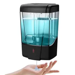 PLUSSEN Automatischer Seifenspender für Wandmontage Schwarz, 600ML - Ideal für Bad und Küche