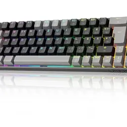 Dierya DK68 Kabellose Gaming Tastatur - QWERTZ, 68 Tasten, RGB Beleuchtung, Linear Roter Switch, Schwarz