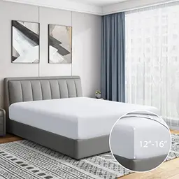 Cathay Spannbetttuch, seidig-weiches Polyester, Einzelbett, Kingsize, Weiß