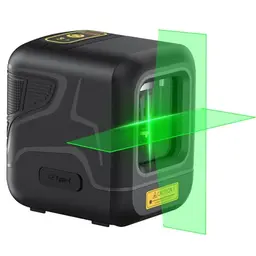 Fanttik D2 Kreuzlinienlaser Selbstnivellierend - Grünes Laserlicht, 30m Reichweite, USB-C Akku, 360° Halterung für DIY - Schwarz