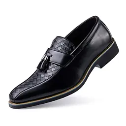 Rodawu Herren Mokassin Anzugschuhe Slip-On Loafers Schwarz Größe 40