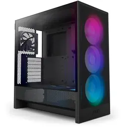 NZXT H5 Flow RGB - Compact ATX Mid-Tower Gaming Case - High Airflow - Black