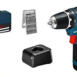 Bosch Professional 12V Akku Bohrschrauber GSR 12V-15 mit 2 Akkus, Ladegerät und 25-tlg. Bit-Set
