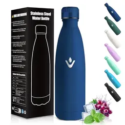 HoneyHolly Edelstahl Trinkflasche 500ml - Doppelwandig Vakuumisoliert für Kinder, Schule, Outdoor und Camping