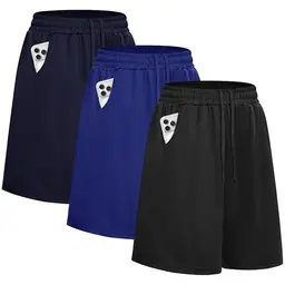 DDOBB Herren Sporthose Kurz 3er Pack – Shorts mit Taschen, Kordelzug, ideal für Gym, Lauf, Sommer & Basketball