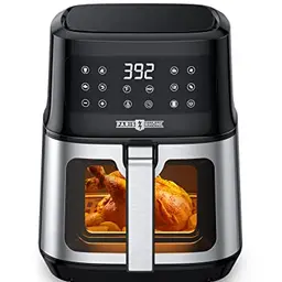 Heißluftfritteuse 4L XL mit Sichtfenster und One-Touch-Bedienung