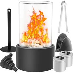 Cisivis Bioethanol Tischkamin – Premium Tischfeuer für Innen & Außen, Schwarz