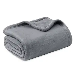 BEDSURE Flauschige Kuscheldecke 130x150cm - Warme Sofadecke in Grau
