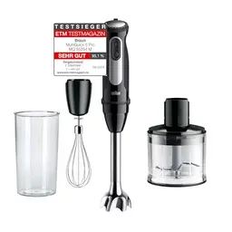 Braun Stabmixer MultiQuick 5 Pro MQ55236M, 1000W, 25 Geschwindigkeiten, Zubehör-Set, Schwarz
