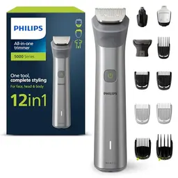 Philips Multigroom Series 5000, 12-in-1 Trimmer für Bart, Haare und Körper, 14 Längeneinstellungen