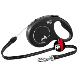 flexi Classic S 8 m Roll-Leine für Hunde bis 12 kg, schwarz