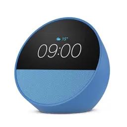 Amazon Echo Spot, smarter Wecker mit Alexa, Blau, mit sattem Klang, neueste Generation